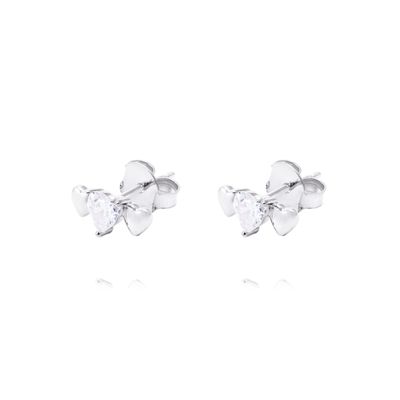 Aros de Plata Esterlina Trilogía Corazones Circonita