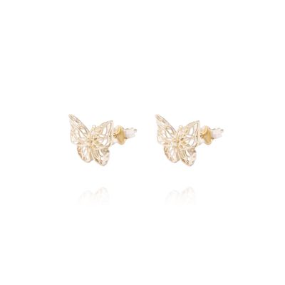 Aros de Oro 18Kt Mariposa