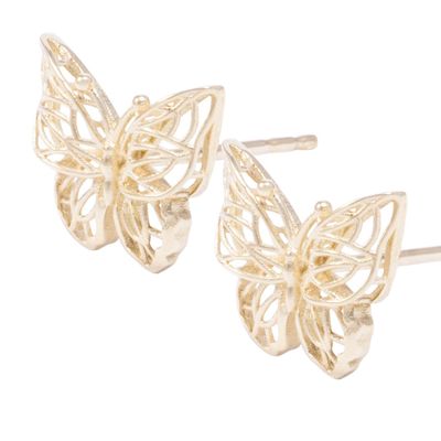 Imagen 2 del producto Aros de Oro 18Kt Mariposa