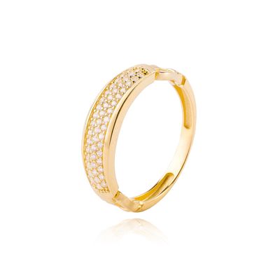 Imagen 1 del producto Anillo de Oro 18kt Triple Circon 1265