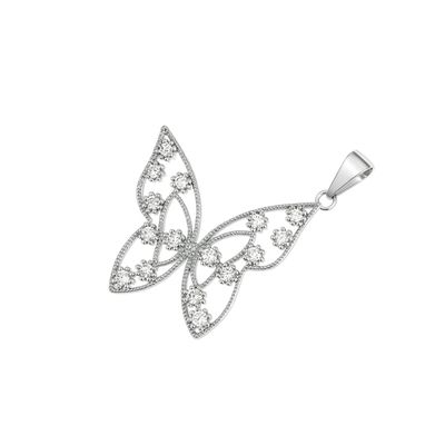 Imagen 1 del producto Colgante de Plata Esterlina 925 Mariposa con Circonita