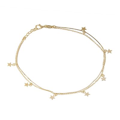 Imagen 1 del producto Pulsera de Plata Esterlina 925 Siete Estrellas Revestido en Oro 18kt