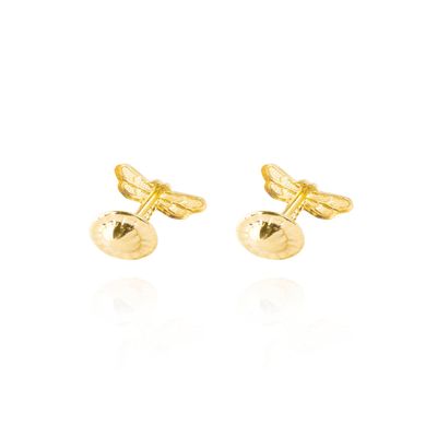 Imagen 2 del producto Aros de Oro 18kt Libelula Esmaltada