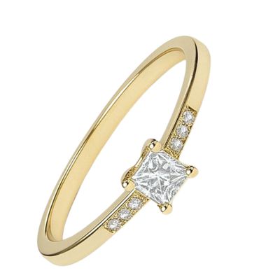 Imagen 2 del producto Anillo Oro Amarillo 18kt Circonita-Central 3MM