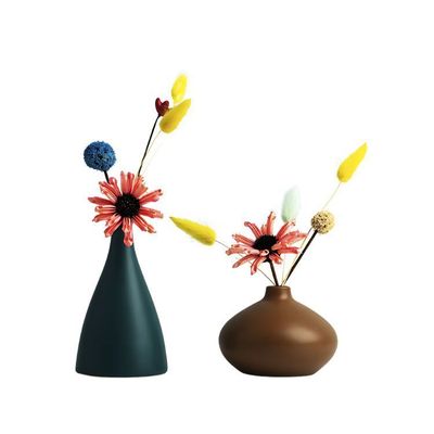 Set 2 Floreros Estilo Nórdico De Ceramica