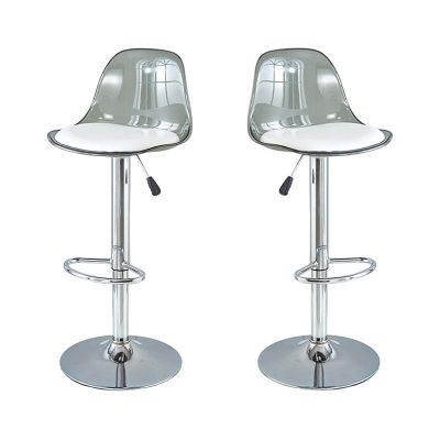 Pack 2 Sillas De Barra Mostrador Giratoria Con Reposapies