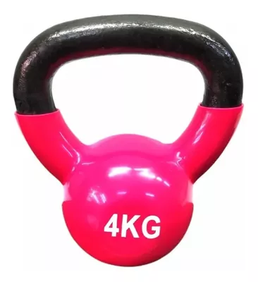 Pesa Rusa Kettlebell 4kg Acero Y Vinilo