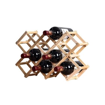 Estante Para 10 Botellas de Vino Plegable
