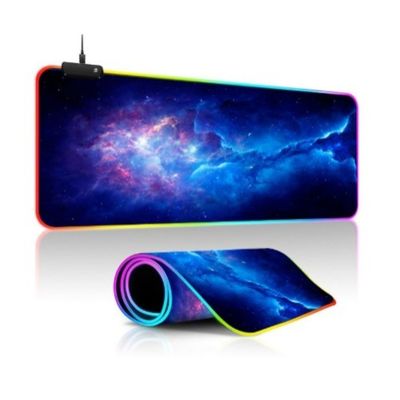 Alfombrilla Mousepad 30x80 Con Luz Led RGB Antideslizante