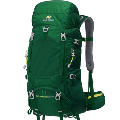 Mochila de Senderismo 65L Montañismo Impermeable y Liviana