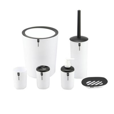 Juego De Baño De 6 Piezas Accesorios Blanco