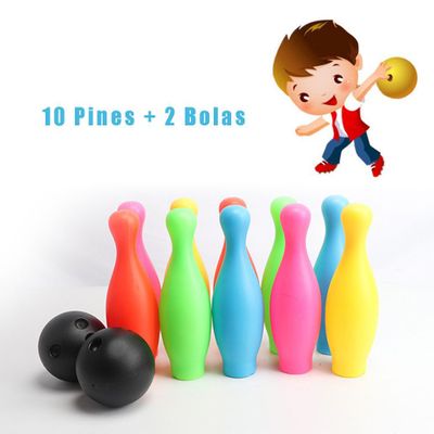 Imagen 2 del producto Juego de Bowling de Plástico para niños 10 Pines + 2 Pelotas