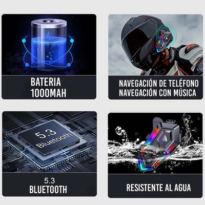 Imagen 2 del producto Auriculares Inalambricos Para Casco de Motocicleta Bluetooth