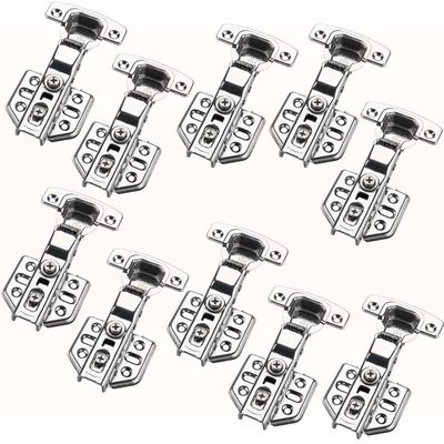 Pack 10 Bisagras de Gabinete Cierre Suave con Amortiguador
