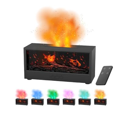 Humidificador Estilo Chimenea Aromaterapia USB