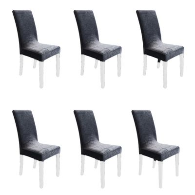 6 Fundas Cubre Sillas Spandex Protector Lavable Extraible