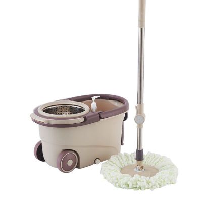 Mopa Trapeador Giratoria 360 Centrifugadora Acero Removible Color Capuccino