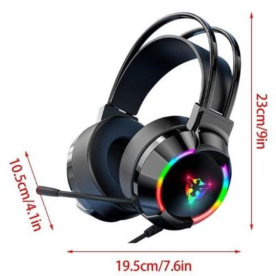Imagen 2 del producto Audifonos Con Microfono Gamer Auriculares Diadema USB RGB