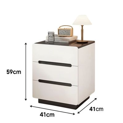 Imagen 2 del producto Velador Mesa De Noche 3 Cajones 41x41x59 Moderno