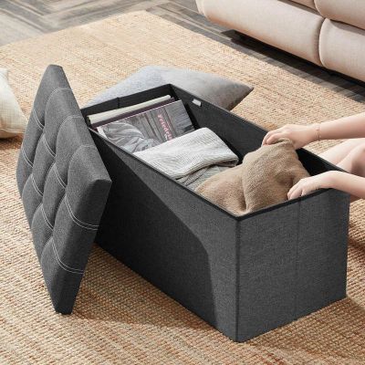 Imagen 2 del producto Puff Taburete Plegable Organizador Multi 76cmx38cm
