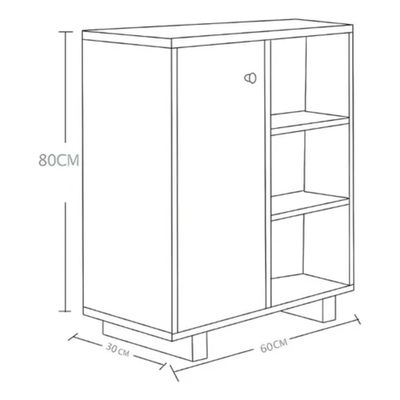 Imagen 2 del producto Estante De 3 Niveles Organizador Librero 60x30x80 Living