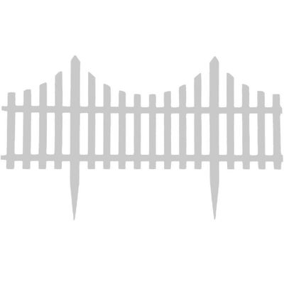 Valla de Jardín con Borde Blanco Pack 4 Resistente 80x53cm