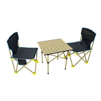 Pack Mesa Y 2 Sillas Plegables Exterior Camping Portatil