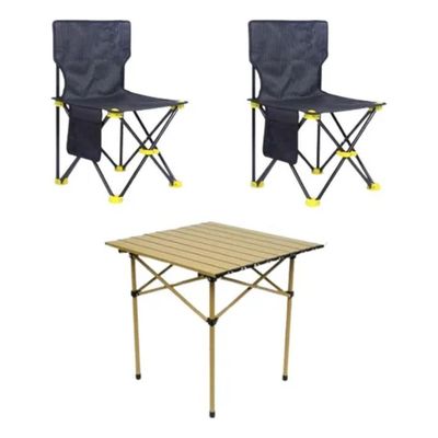 Imagen 2 del producto Pack Mesa Y 2 Sillas Plegables Exterior Camping Portatil