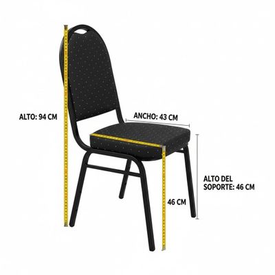 Imagen 2 del producto Pack 4 Sillas De Eventos Varios Hotel Restaurante Acolchada