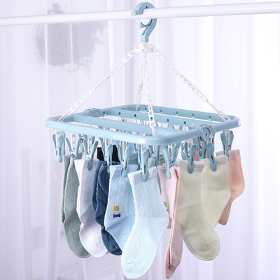 Imagen 2 del producto Colgador De Calcetín Ropa Interior De 32 Clips Plegable