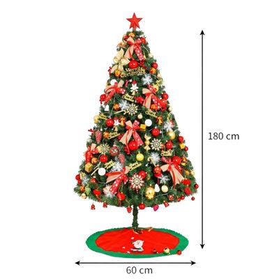 Imagen 2 del producto Arbol De Navidad 180 cm Artificial Frondoso Con Accesorios