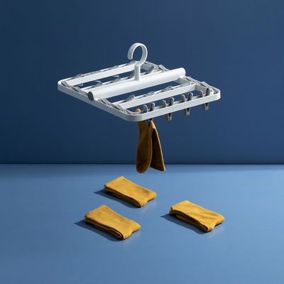 Imagen 2 del producto Colgador De Calcetín Y Ropa Interior 24 Clips Plegable Gris