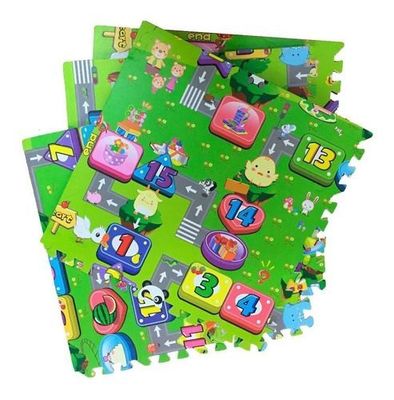 Alfombras Piso Goma Eva Estampado Set 4 Cuadros 60x60cm