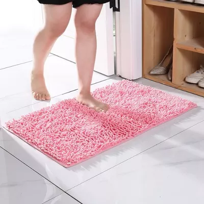 Imagen 1 del producto Alfombra Baño Microfibra Bajada Ducha Absorbente 50 X 80 Cm - Rosado