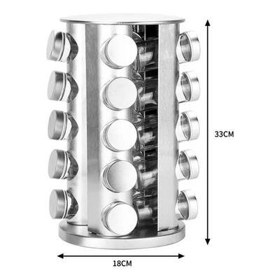 Imagen 2 del producto Rack Condimentero Especiero Giratorio Cocina 20 Pcs