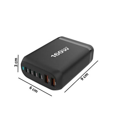 Imagen 2 del producto Cargador Adaptador Puertos Multiples Carga Rapida 160w