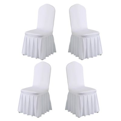 Pack 4 Funda Plisada Sillas Eventos Hoteles Fiestas Bodas
