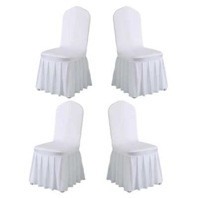 Imagen 2 del producto Pack 4 Funda Plisada Sillas Eventos Hoteles Fiestas Bodas