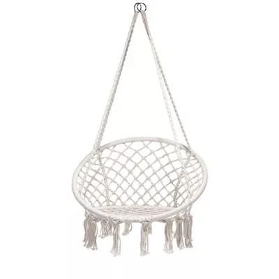 Imagen 1 del producto Silla Colgante Beige Tipo Hamaca Para Terraza Jardín Living