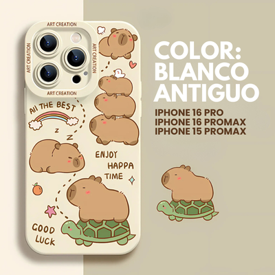 Imagen 2 del producto Carcasa Funda Silicona iPhone 16 Pro Capibara Antigolpes