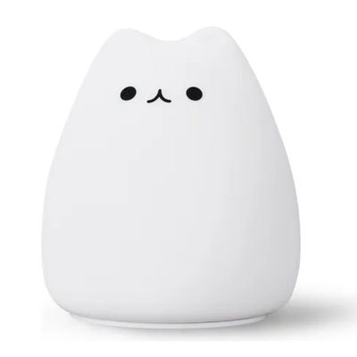 Lampara Led Silicona Gato Kawaii Luz Nocturna Espanta Cuco