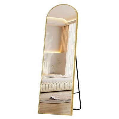 Espejo Ovalado Cuerpo Entero 160x50cm Con Base Plegable