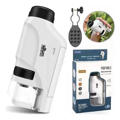 Microscopio Portátil Con Luz Para Niños Juguete Científico
