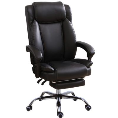 Silla PC de Cuero Boss para Oficina Con Reposapies Estilo Osaka