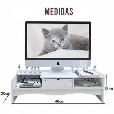 Imagen 2 del producto Soporte De Computadora 2 Niveles con Cajón Organizador