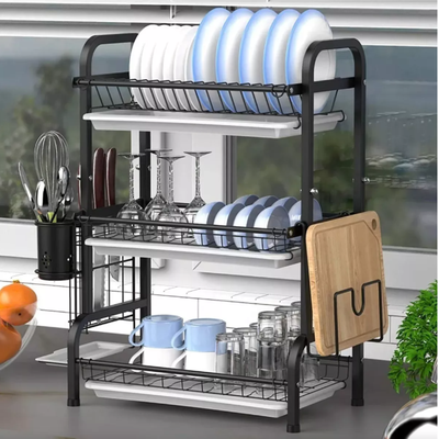 Imagen 2 del producto Escurridor Secador De Platos 3 Niveles Estructura De Acero