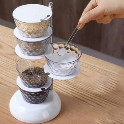 Imagen 2 del producto Condimentero Giratorio Especiero 5 Niveles Con Base Soporte