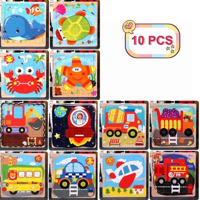 Imagen 2 del producto Pack de 10 Rompecabezas de Animales y Vehiculos 15