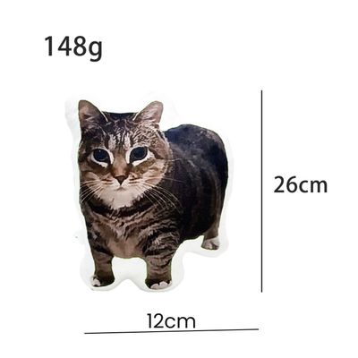 Imagen 2 del producto Almohada Con Gato Estampado Divertido Cómoda 26 cm