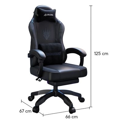 Imagen 2 del producto Silla Gamer Con Soporte Lumbar Reclinable 135° Y Reposapies